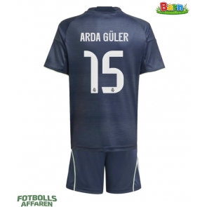 Real Madrid Arda Guler #15 Bortaställ Barn 2025-26 Kortärmad (+ Korta byxor)